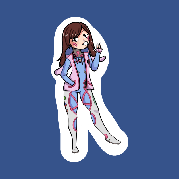 D.VA Fullbody Overwatch by CandyCara