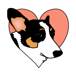 Tri-Color Corgi Heart T-Shirt