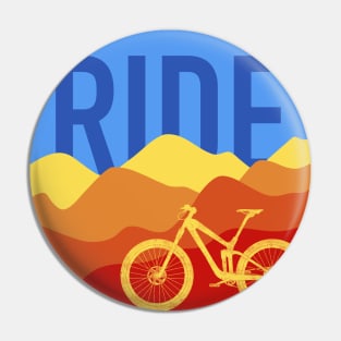 Ride MTB - Mountain Bike Vintage Colors Pin