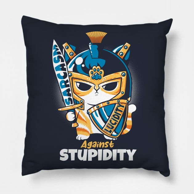 Sarcasm & Lucidity Pillow by Tronyx79