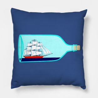 Ship in a Bottle Pillow