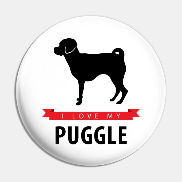 I Love My Puggle Pin by millersye