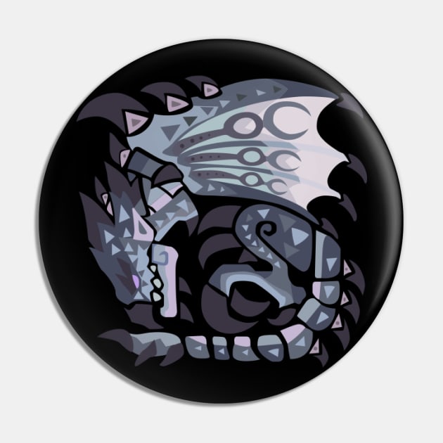 Silver Rathalos Pin by BlacIyc