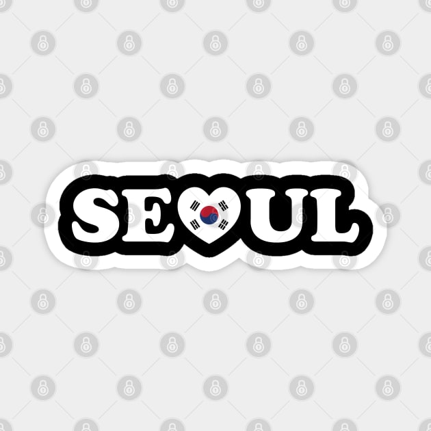 Seoul Love Heart Taegeukgi Flag Magnet by tinybiscuits