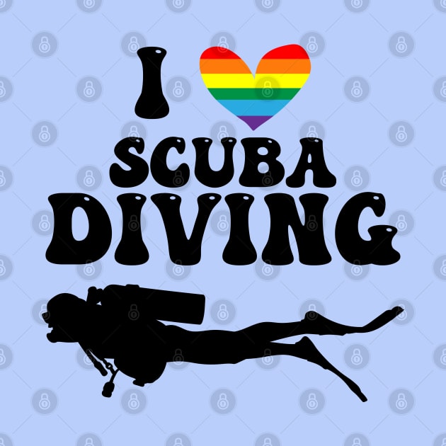 I Heart Scuba Diving (Gay Flag) by ziafrazier