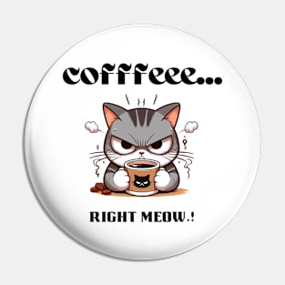 cat coffee Pin