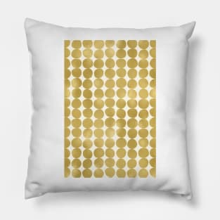 Midcentury Modern Dots in Gold Pillow