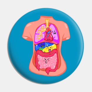 Anatomy Cavity with Cute Little Faces! Pin