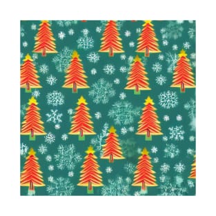 A Cute Christmas Tree Holiday Pattern. T-Shirt