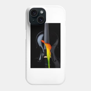 Black Violin With Calla Lily Phone Case