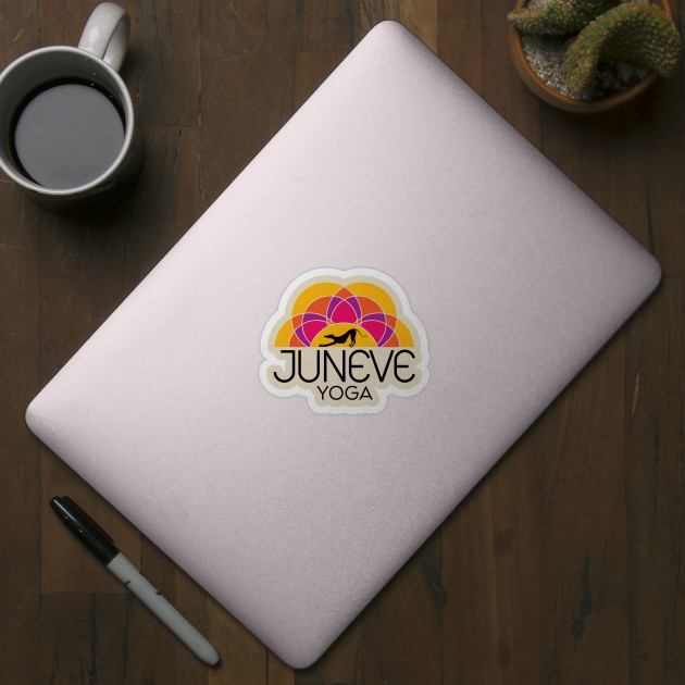 JUNEVE Yoga logo for light colored Sticker - Yoga - Sticker