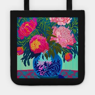 Vase of peonies Tote