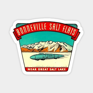 Bonneville Salt Flats Utah Vintage Magnet