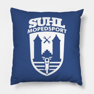 Suhl Mopedsport Simson Logo (white) Pillow