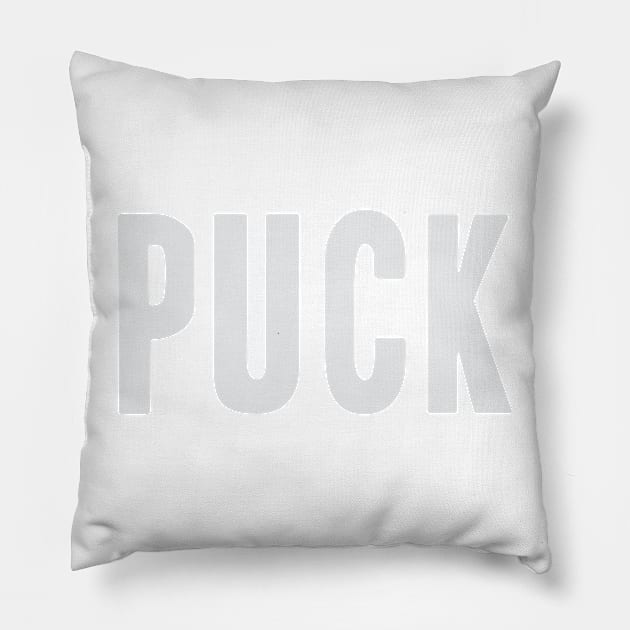 PUCK - Ice Hockey Puck Pillow by Kyle O'Briant