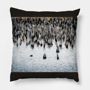 Well Worn Pilings Portland Maine Pillow