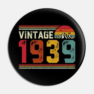 Vintage 1939 Birthday Gift Retro Style Pin