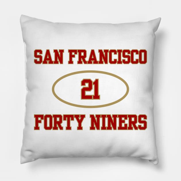 SAN FRANCISCO 49ERS DEION SANDERS #21 Pillow by capognad