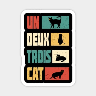 Vintage Un Deux Trois Cat Magnet