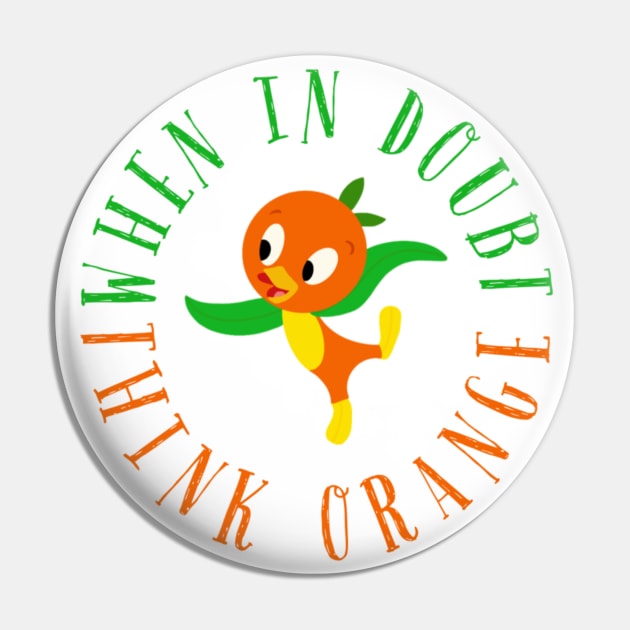 Orange bird Pin by Hundred Acre Woods Designs