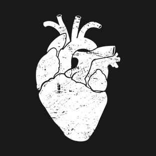 Distressed Anatomical Goth Heart T-Shirt