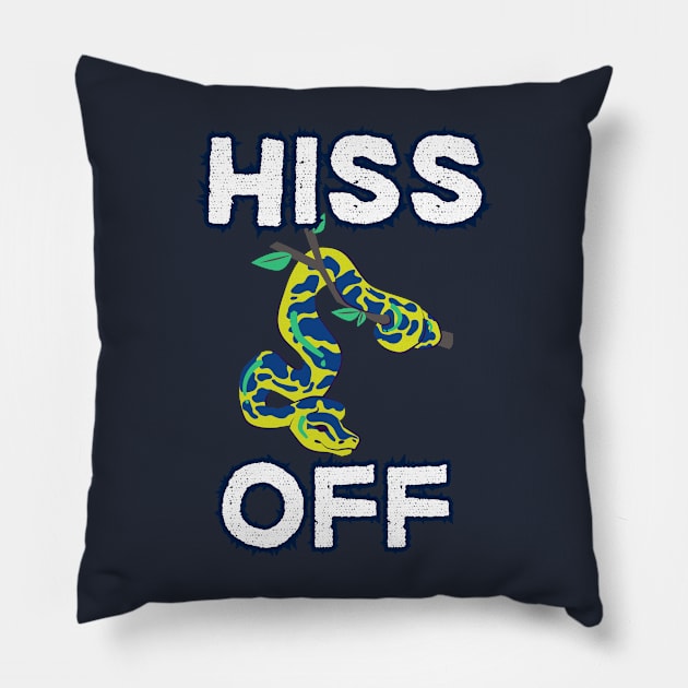 Hiss off Pillow by MGuyerArt