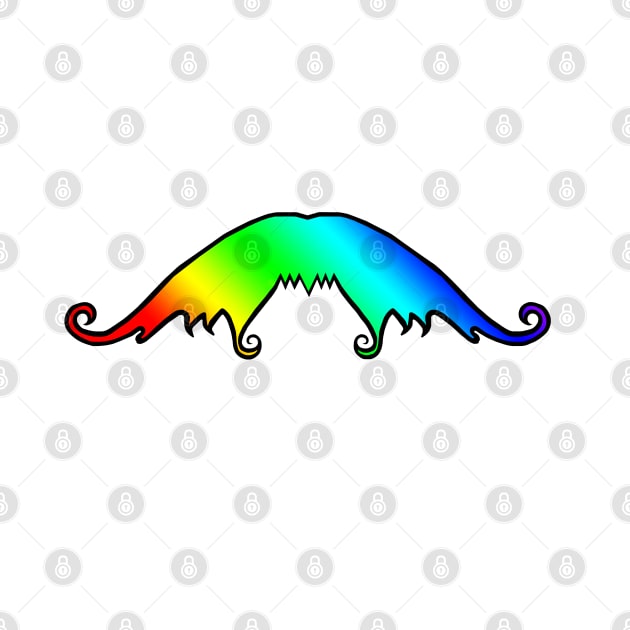 Fancy Rainbow Mustache by BlakCircleGirl