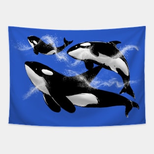 Orca Family Tapestry