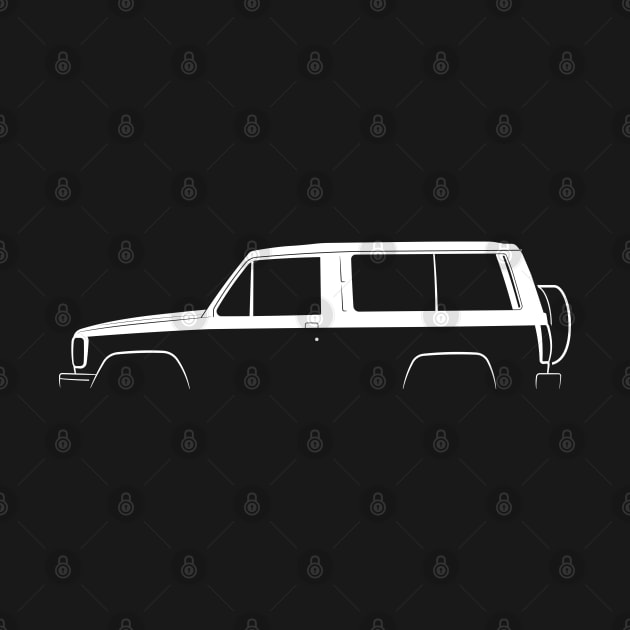 Isuzu Trooper 2-Door (1981) Silhouette by Car-Silhouettes