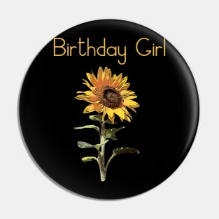 Sunflower birthday girl Pin