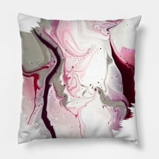 Red/Purple/White Acrylic Pour Painting Pillow