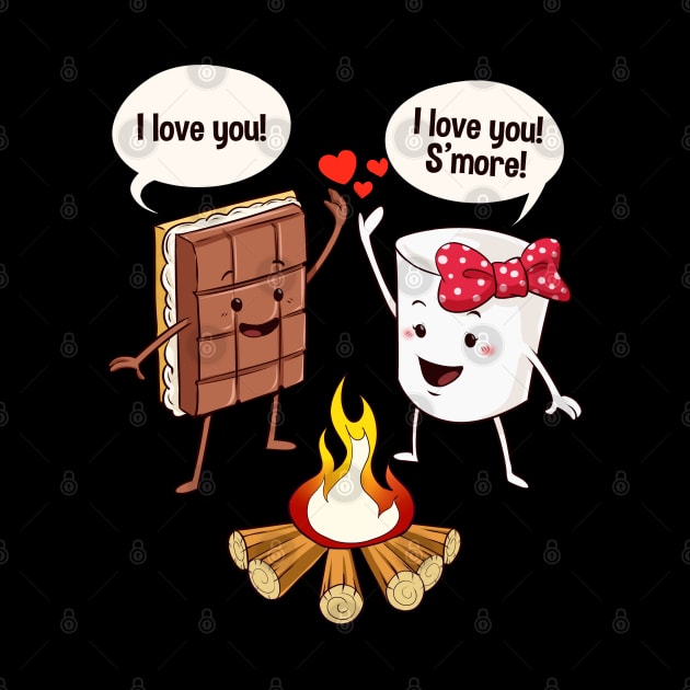 Cute Kids Camping Gift Print I Love You S'more Boys Girls by Linco