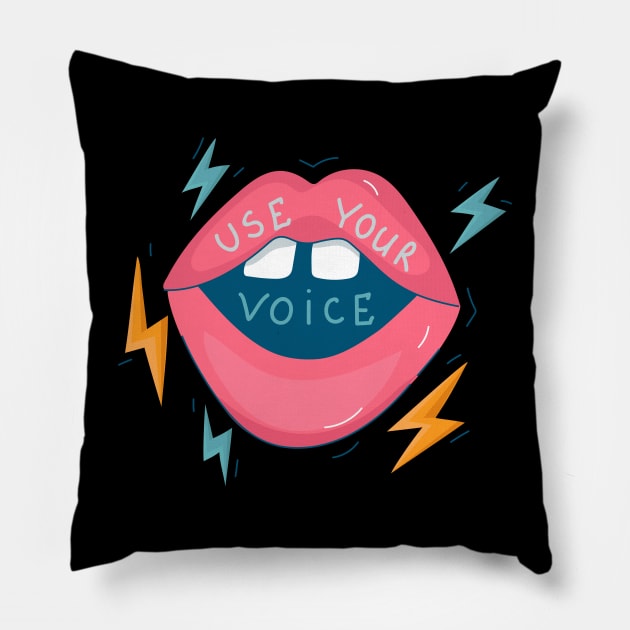 Use Your Voice Pillow by Fit-tees