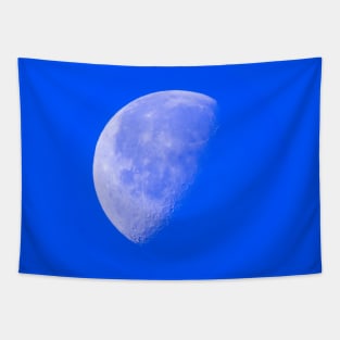 Afternoon Moon Photograph Circle Tapestry