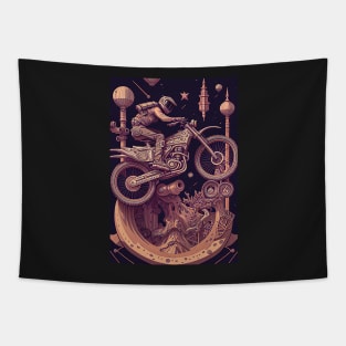 Dirt bike magical astronomical Tapestry