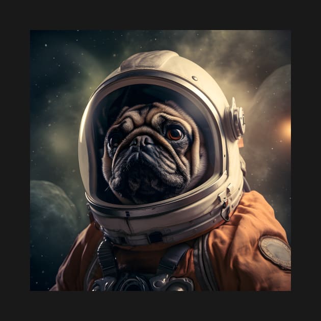 Astro Dog - Pug by Merchgard