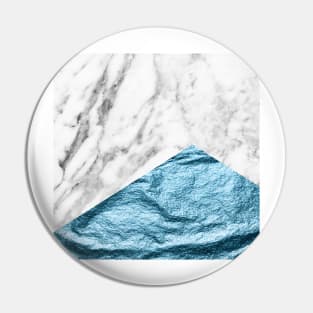 Teal marble Pin