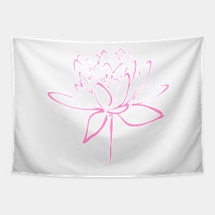 Lotus Flower Calligraphy (Pink) Tapestry