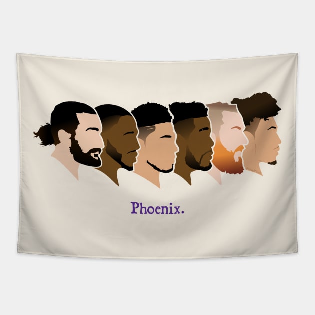 Phoenix Suns Profile Light Tapestry by CraigAhamil