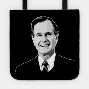 George H.W. Bush Black and White Tote