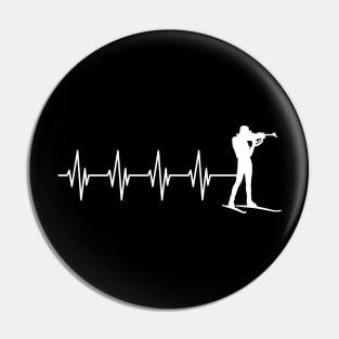 Cross country skiing heartbeat w Pin