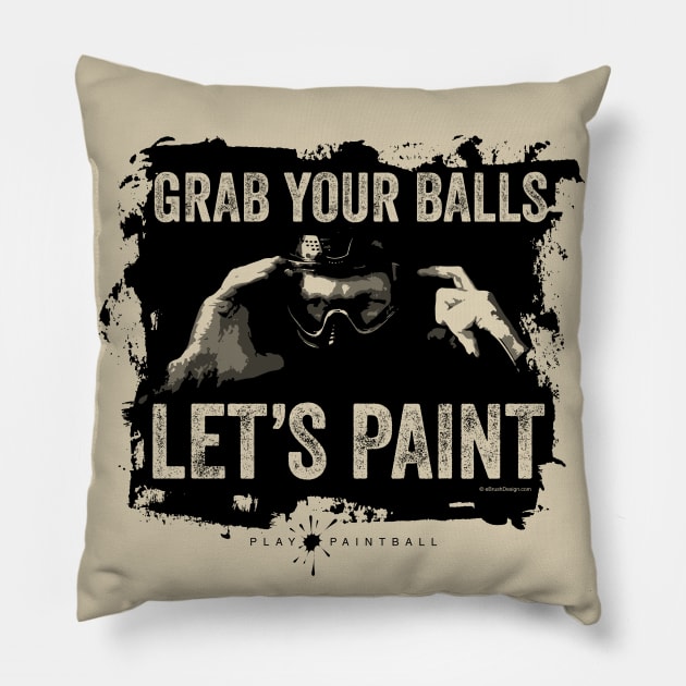 Let’s Paint (Paintball) Pillow by eBrushDesign