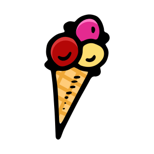 Big Ice Cream Doodle Art T-Shirt