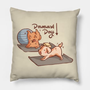 Downward Dogs Pillow