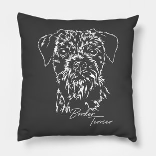 Border Terrier dog lover dog portrait Pillow