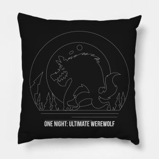 One Night Ultimate Werewolf Minimalist Line Art - Board Game Inspired Graphic - Tabletop Gaming  - BGG Pillow