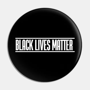 Black Lives Matter Simple White Pin