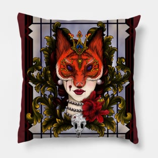 Fox Faced Girl Pillow