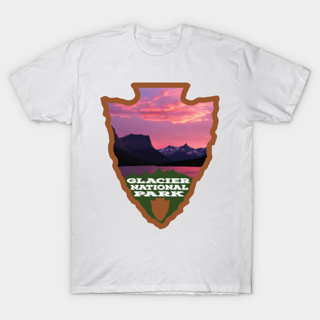 Discover Glacier National Park arrowhead - National Park - T-Shirt