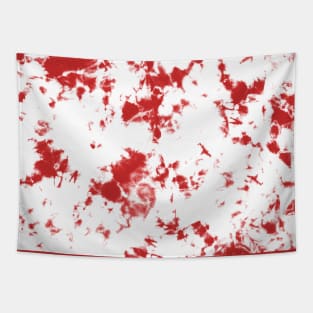 Poppy red and white Storm - Tie-Dye Shibori Texture Tapestry